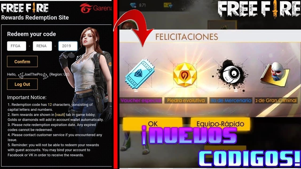 descubre los codigos 2019 y los eventos actuales en free fire